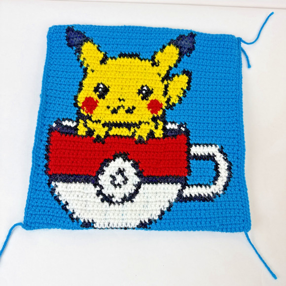 Unbranded Handbags - Pikachu crochet bag laptop cover pouch NO HANDLE